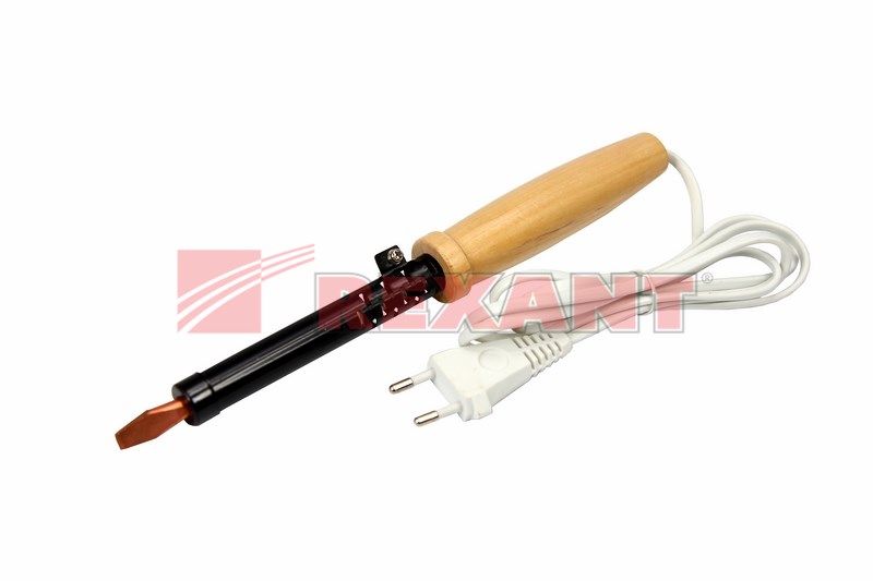 Паяльник с деревянной ручкой, серия ЭПСН, 80Вт, 230В, пакет REXANT